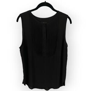 J. Crew sleeveless black sheer top Sz M EUC